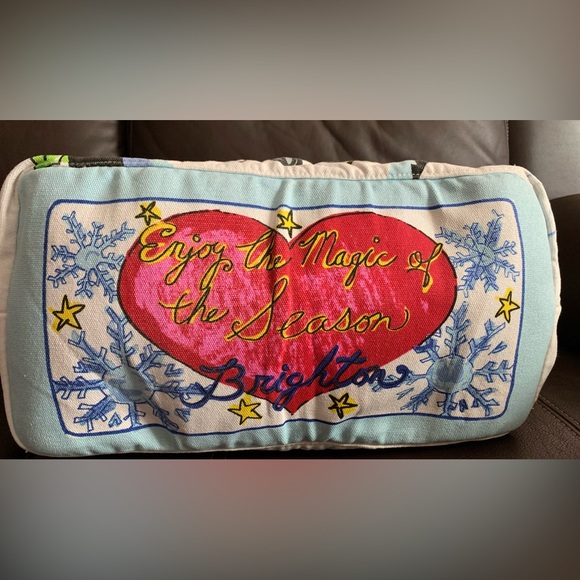 Large Brighton Snow Day  Snowman canvas tote - Picture 7 of 11